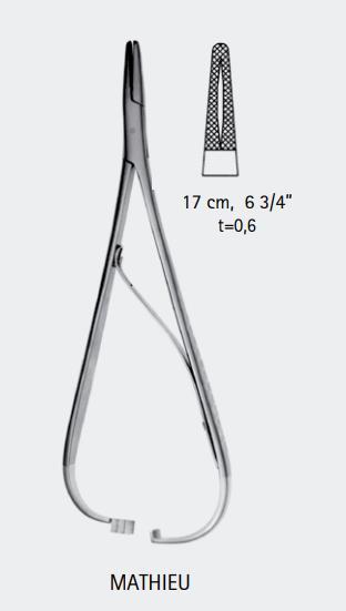 Imadła chirurgiczne IMADŁO TYPU MATHIEU IM-137-170-PB Igłotrzymacz chirurgiczny wykorzystywany do