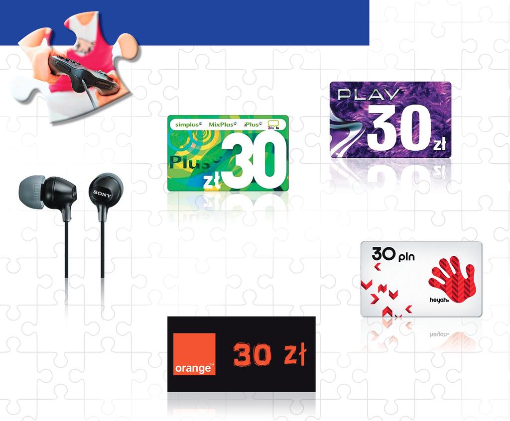 MULTIMEDIA PODWÓJNA KORZYŚĆ ZE SPŁATY 350 350 500 B4P Karta doładowująca 30 PLN PLAY B4PG Karta doładowująca 30 PLN 3 wartość: 30 zł 3 doładowanie w sieci PLAY PLUS GSM 3 wartość: 30 zł 3 doładowanie