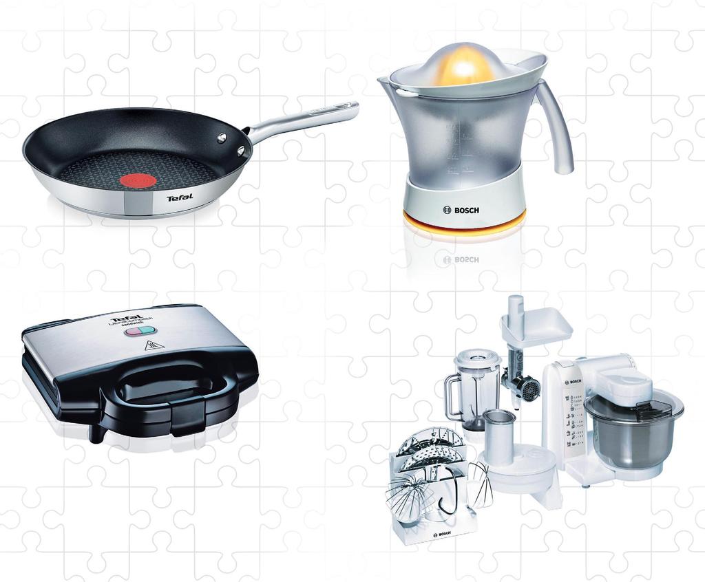 1000 600 B9 Patelnia TEFAL 3 średnica: 28 cm 3 ultra twarda stal 18/10 3 indukcyjny spód 3 wytrzymała powłoka nieprzywierająca POWER RESIST D8 Wyciskarka do cytrusów BOSCH 3 do małych oraz dużych
