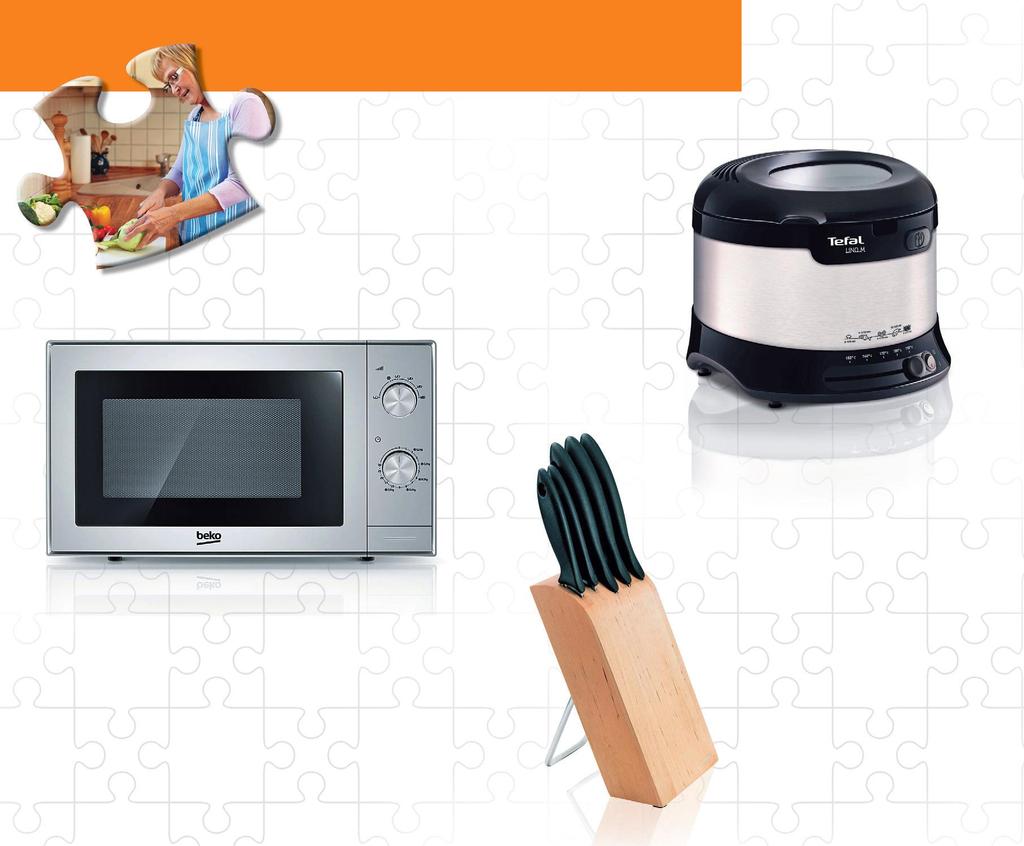 PRAKTYCZNA KUCHNIA PODWÓJNA KORZYŚĆ ZE SPŁATY 2100 G6 Frytownica TEFAL 3 moc: 1600 W 3 maksymalna ilość oleju: 1,8 l 3 wykonana ze szczotkowanej stali nierdzewnej 3 pojemność: 1 kg 3 wbudowany filtr