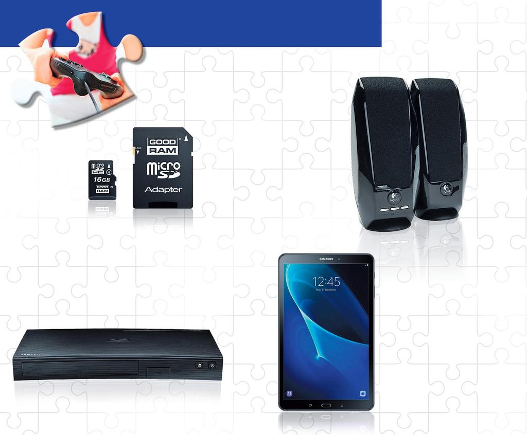 MULTIMEDIA PODWÓJNA KORZYŚĆ ZE SPŁATY 800 400 C7 Karta pamięci GOODRAM 3 pojemność 16 GB D20 Głośniki do komputera LOGITECH 3 ilość głośników: 2 3 moc głośników RMS [W]: 1.