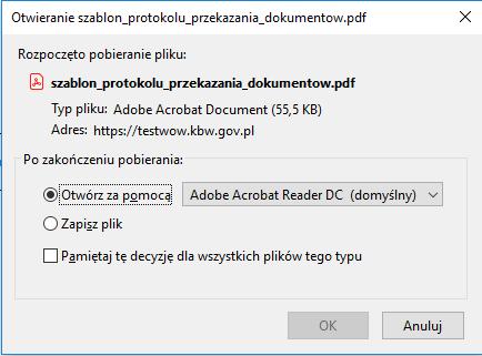 Zostajemy przełączeni do ekranu Gdzie wybieramy opcję Obwody. Skutkiem wyboru będzie uzyskanie formatki umożliwiającej zarządzania protokołami przekazania.