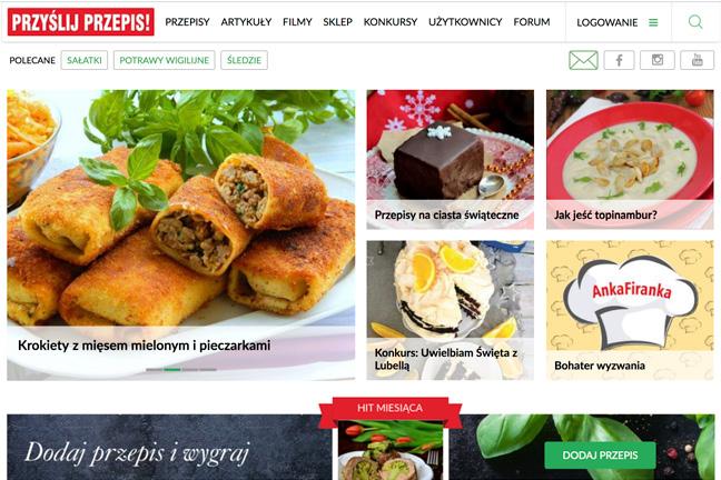 Kanały dystrybucji przyslijprzepis.pl 12 432 399 odsłon 3 878 611 unikalnych użytkowników (10.2018) Dziewczyny rządzą w kuchni rodziny Kossakowskich z Podlasia STYCZEŃ 1/2019 str.