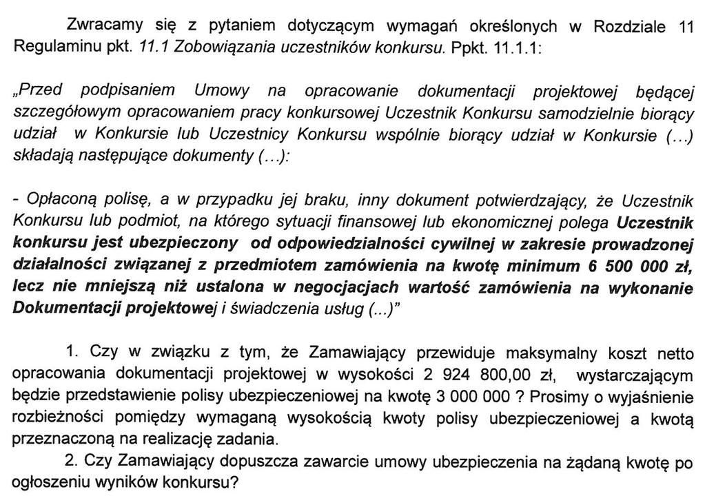 Pytanie nr 1 i nr 2: Odpowiedź na pytanie nr 1: Nie.