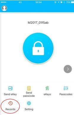 3.7. Historia otwarć UWAGA! Historia otwarć zamka kodem bez użycia aplikacji dostępna jest przy zastosowaniu bramki wi-fi smartlock.