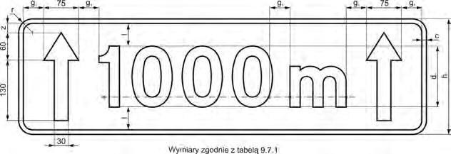 Dziennik Ustaw 20 Poz. 1314 rysunek 9.5.49 otrzymuje brzmienie: Rys. 9.5.49. Konstrukcja znaków E-15e i E-15f, w pkt 9.6 Znaki uzupełniające : po rysunku 9.6.2 dodaje się rysunek 9.6.2a: