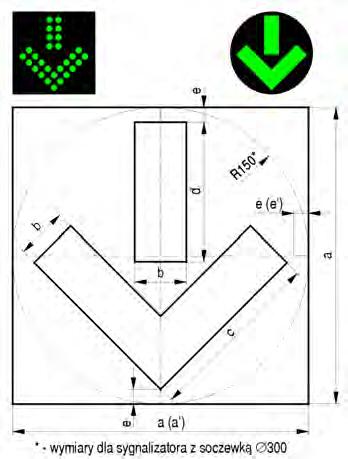 Strzałka do zawracania na sygnalizatorze kierunkowym S-3a dla