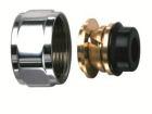 Złączka euroconus na rurę miedzianą Ø15 mm CHROM / BIAŁY