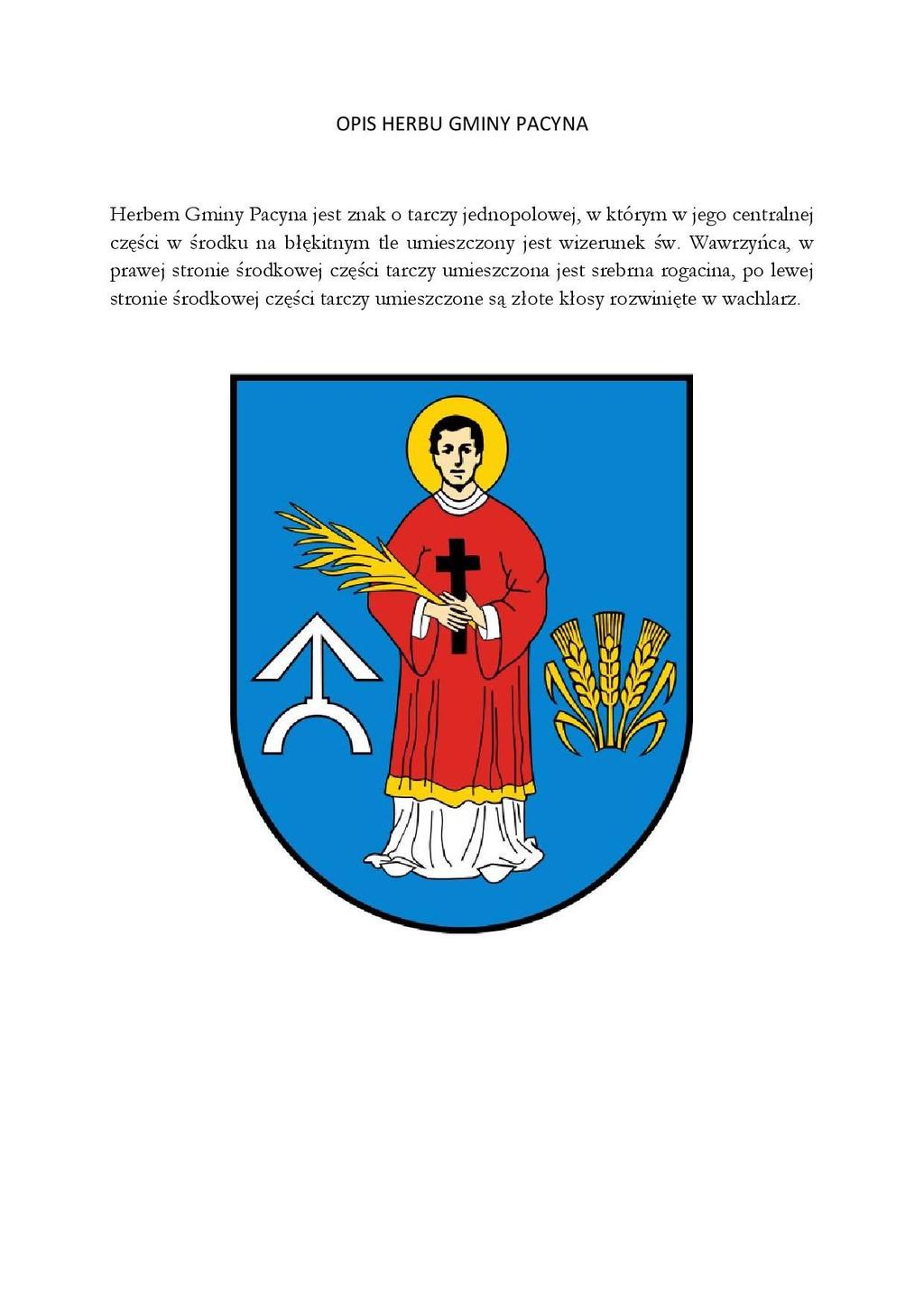 Załącznik Nr 1 do uchwały Nr XXVIII/163/2018 Rady Gminy Pacyna z dnia 5 listopada 2018