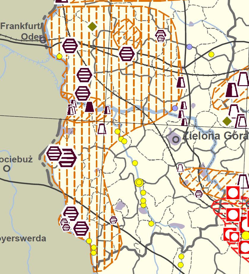Województwo lubuskie: powierzchnia 13.988 km 2 (4,5% pow. kraju) ludność: 1023 tys. (2,7% ogółu ludności Polski); 63,5% to mieszkańcy miast; 52 os. nieprod. / 100 os. w wieku prod.