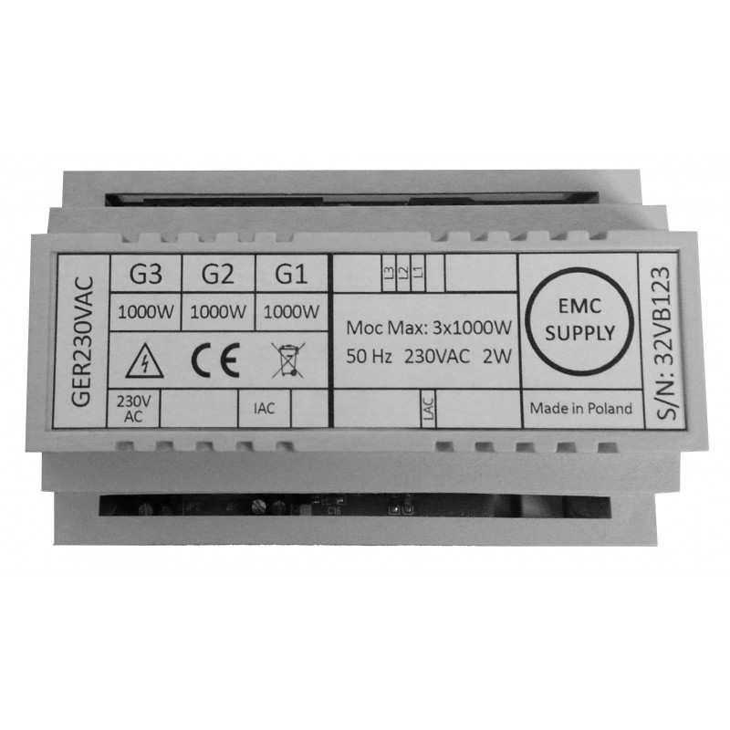 Instrukcja Obsługi Zasilanie Typ czujnika Wyjścia Sygnalizacja Maksymalne moce grzałek Router Energii Odnawialnej - 230V AC - przetwornik prądowy 0-14A RMS AC - rozdzielczość 50mA - 3x przekaźnik