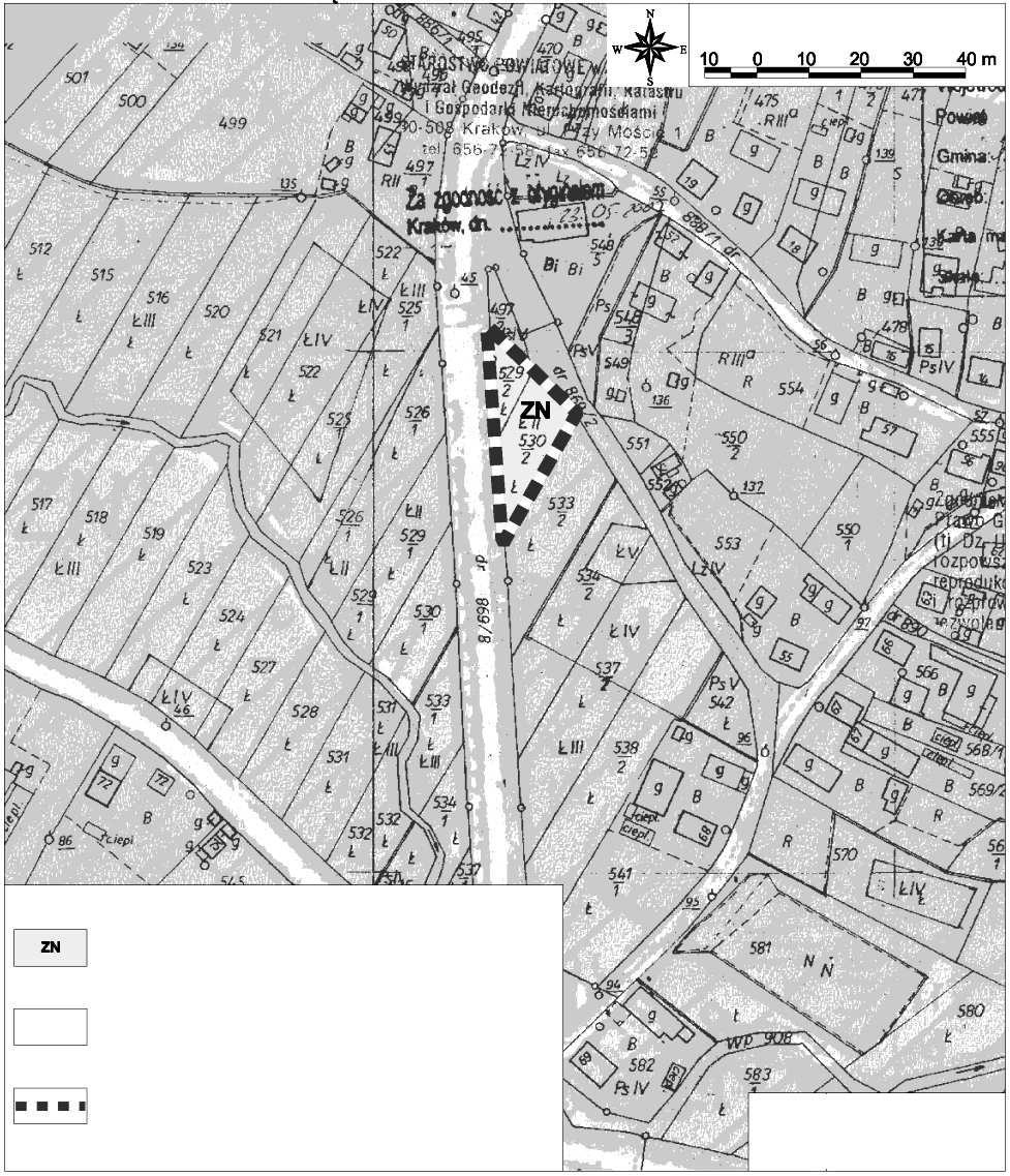 Województwa Ma³opolskiego Nr 134 5019 Za³¹cznik Nr 1/6 SO ECTWO STRÊGOBORZYCE - DZIA KI NR 529/2 I 530/2 tereny zieleni urz¹dzonej - korytarze ekologiczne o znaczeniu lokalnym