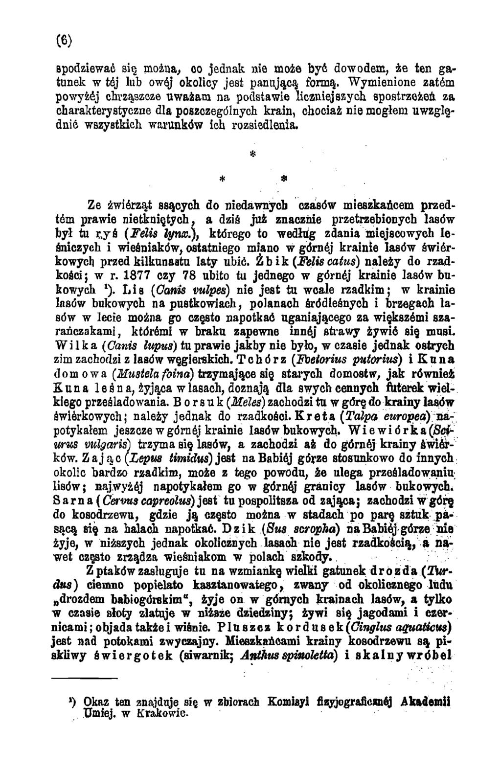 (6) spodziewać się można, oo jednak nie może być dowodem, że ten gatunek w tćj lub owśj okolicy jest panujący formą.