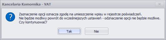 RYSUNEK 3. KOMUNIKAT POTWIERDZAJĄCY UMIESZCZENIE WPISU W REJESTRZE POŚWIADCZEŃ 3.3 Moduł Księgowość modyfikacje i poprawki Modyfikacje: 1. Rejestr prowizji W wersji 37.3.0 dodano możliwość wydruku informacji w sprawie opłaty egzekucyjnej stanowiącej dochód budżetu państwa.