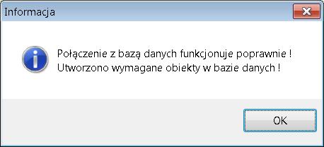 4. Po zachowaniu podanych parametrów należy kliknąć przycisk Sprawdź połączenie z bazą danych.