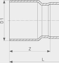 770679 25 1 10 ⅜ 58 82 770686 25 1 15 ½ 54 82 770693 25 1 20 ¾ 53 82 770709 32 1¼ 25 1 67 101
