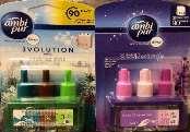 Ambi Pur 3volution zapas, Rodzaje: - Bukiet Vanilli - Antitabacco -Ocean - Sky -