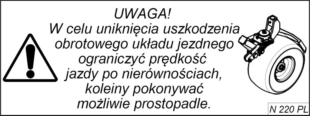 maszynie Nie dotykać elementów