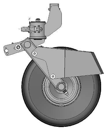 23b), tak aby odległość palców roboczych od podłoża wynosiła około 10mm. Przetrząsacz wyposażony jest w siłownik pochylania z mechanizmem ograniczającym pochylenie.
