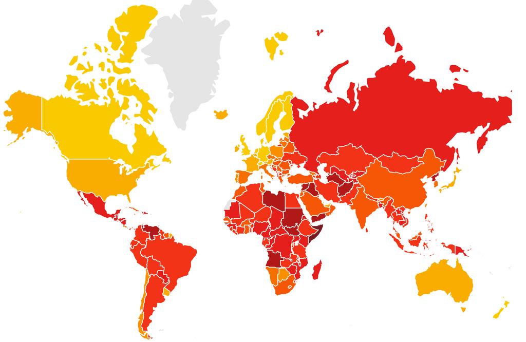 Nie brakuje tematów d sygnalizacji TI crruptin perceptins index 2017: