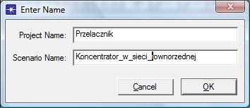 3. Wprowadź nazwę projektu oraz nazwę pierwszego