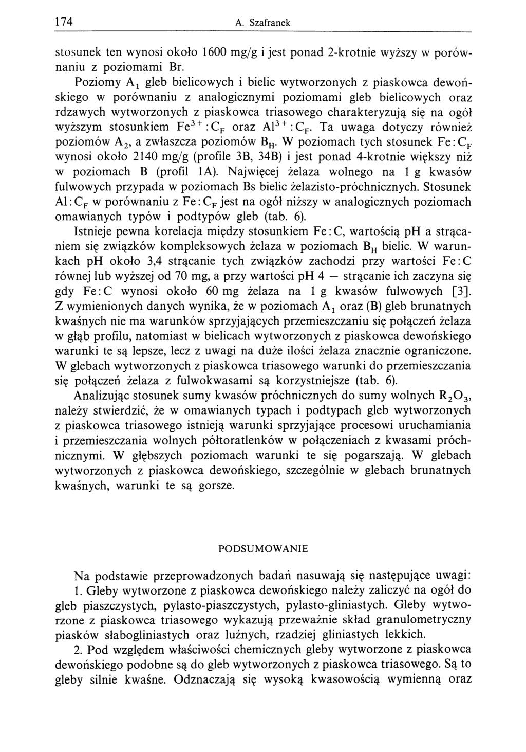 174 A. Szafranek stosunek ten wynosi około 1600 mg/g i jest ponad 2-krotnie wyższy w porównaniu z poziomami Br.