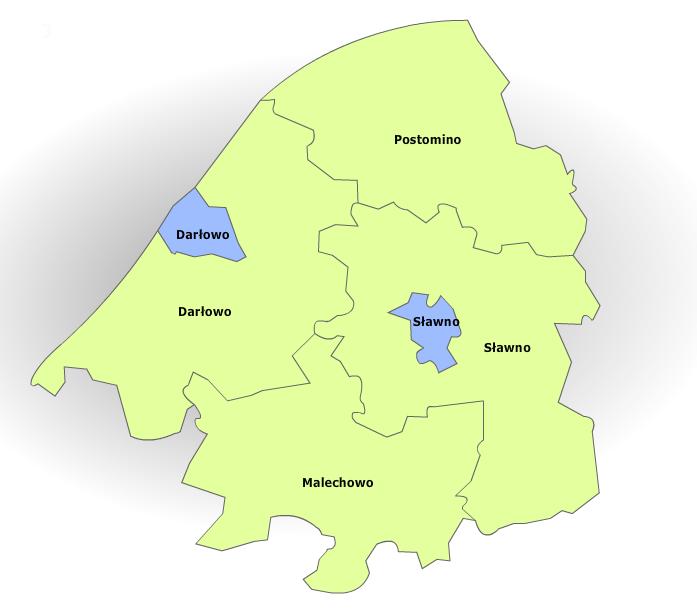 2. Charakterystyka Gminy 2.1. Położenie Gmina wiejska Malechowo położona jest w województwie zachodniopomorskim, powiecie sławieńskim, blisko granicy z województwem pomorskim.