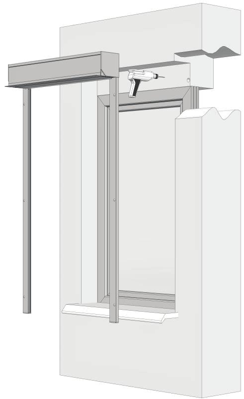 strona 7 / 15 4 V1 V2 Ø20 OP2 Podczas montażu rolety z napinaczem na taśmę zaleca się wprowadzić w przepust rurkę PVC o średnicy wewnętrznej 18mm.