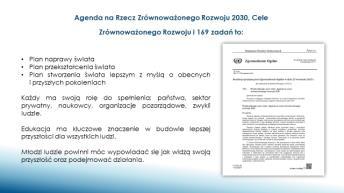 Dąży on do: poprawy sytuacji ludzi i dobrobytu, chronienia naszej planety, pokoju i budowy partnerstw na rzecz zrównoważonego rozwoju.