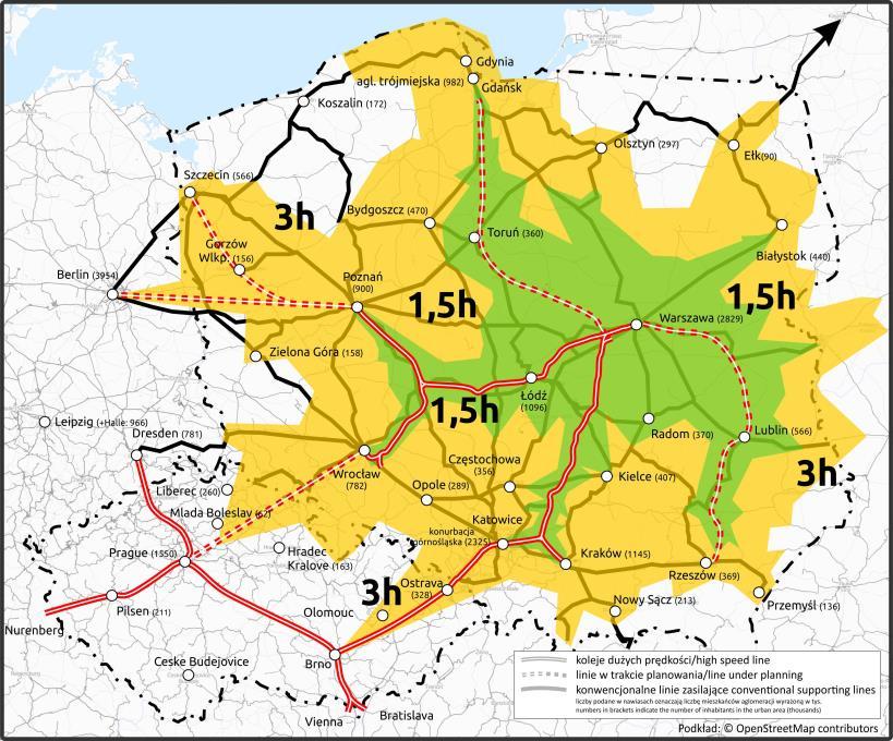 Szacunek dostępności transportowej w Polsce po realizacji