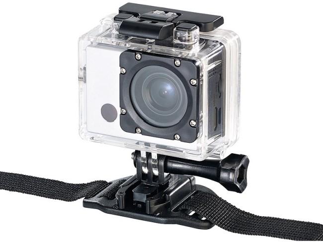 Kamera sportowa Full HD Somikon DV-850.WiFi (NX4128) Zawartość zestawu: kamera kabel micro-usb pilot zdalnego sterowania wodoodporna obudowa uchwyt z paskiem mocującym instrukcja obsługi.