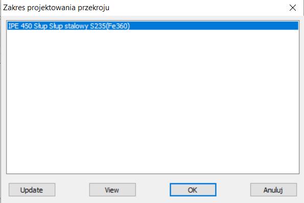 Wybór płyty lub płyt może również zostać przeprowadzony wskazaniem na ekranie. Aby to zrobić należy włączyć widok konstrukcji 2D.