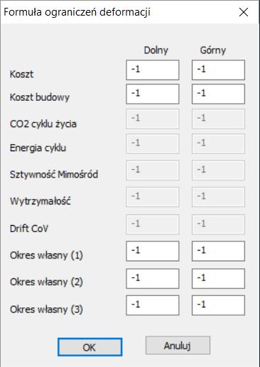 2 Formuła Następna podsekcja zawiera trzy polecenia określające parametry