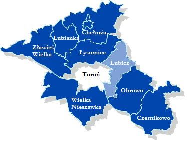 2.1. Położenie geograficzne i podział administracyjny Gmina Lubicz zlokalizowana jest w środkowej części województwa kujawsko-pomorskiego, w powiecie toruńskim.