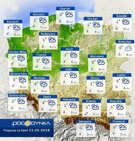 Prognoza pogody dla Polski na dziś Prognoza pogody dla