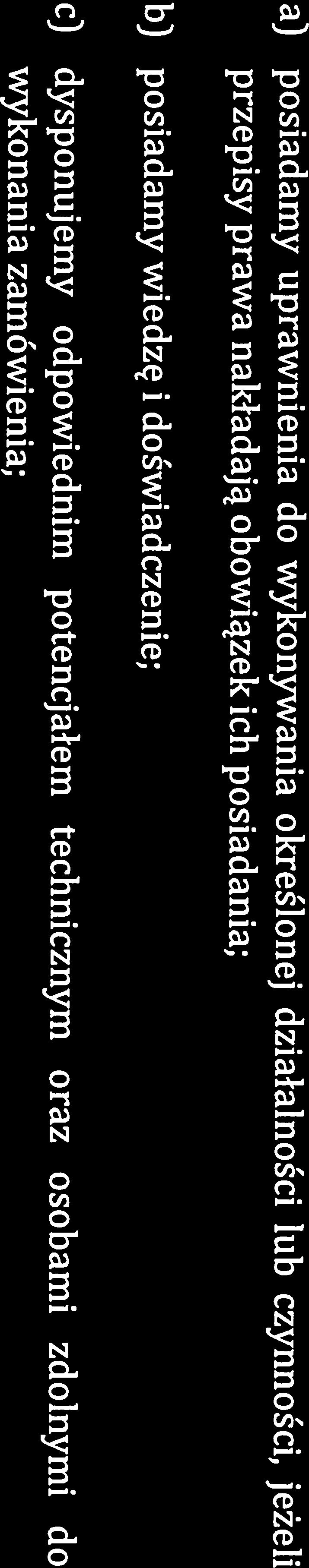 Załącznik nr 4 do SIWZ (pieczęć Wykonawcy) OŚWIADCZENIE O SPEŁNIANIU WARUNKÓW UDZIAŁU W POSTĘPOWANIU ArŁ 22 ust 1 Nawiązując do ogłoszenia o przetargu nieograniczonym w postępowaniu o zamówienie