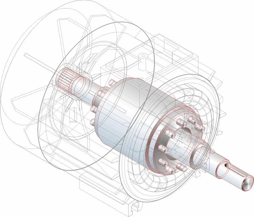 TRÓJFAZOWE SILNIKI INDUKCYJNE Z WIRNIKIEM KLATKOWYM O STANDARDOWEJ SPRAWNOŚCI WIELKOŚCI MECHANICZNEJ 90 315 STANDARD EFFICIENCY