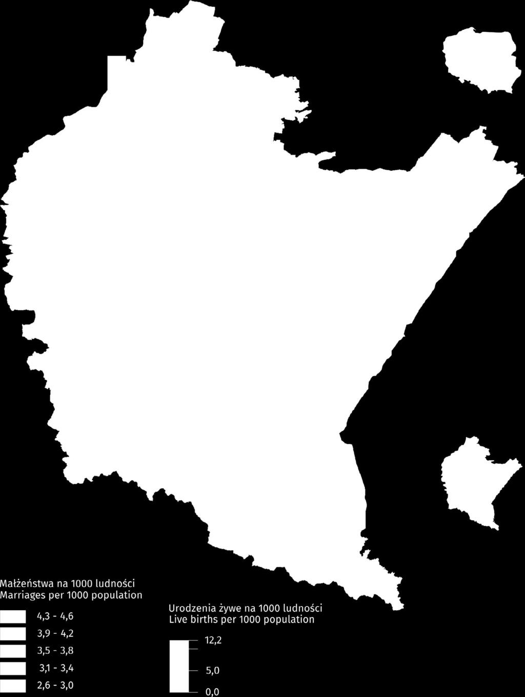 1. Ludność 1.1. Population Mapa 1. Map 1.