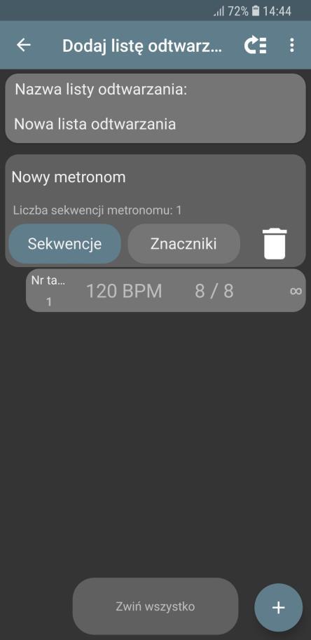 Kreator listy odtwarzania Po wciśnięciu przycisku dodania listy odtwarzania (str. 7) otwiera się okno kreatora list odtwarzania. Pole do wpisania nazwy listy odtwarzania.