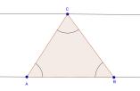 kątem α, stąd α = 40 o Zad. 4 Uzupełnij miary brakujących kątów na rysunku : Suma kątów trójkątach równa jest 180 o.