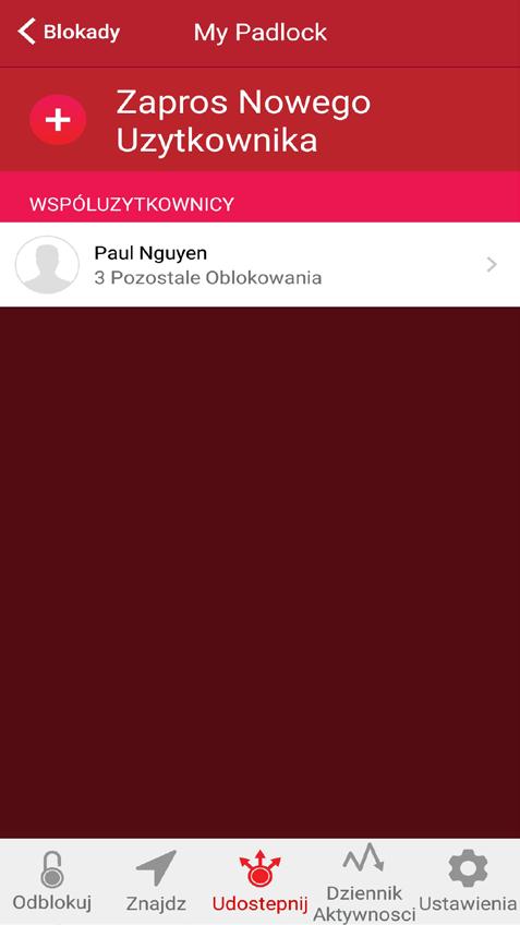 Na tym ekranie wyświetli się lista prób odblokowania, dla wszystkich