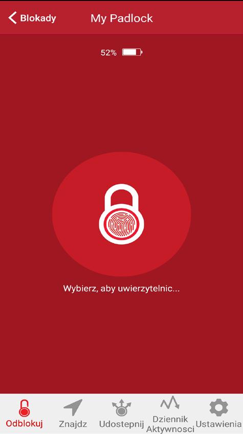 Upewnij się, że masz włączony Bluetooth i że blokada znajduje się w odległości mniejszej niż 5 metrów od urządzenia oraz jest