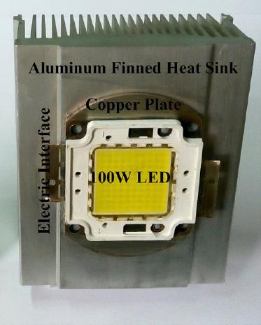 LED zamontowanej na radiatorze i