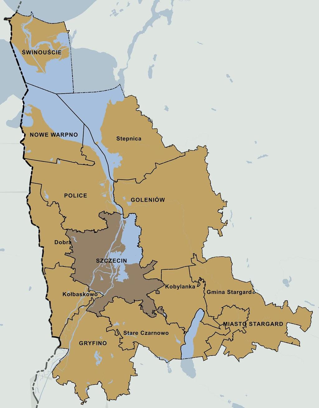 Dane statystyczne: Powierzchnia: 2 795 km² 12,21% powierzchni województwa Ludność: 686 365