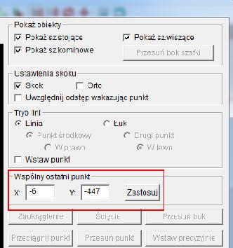 Klikamy w dowolnym miejscu, aby wskazać punkt początkowy.