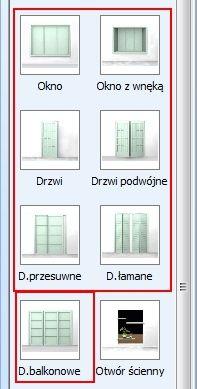 3. Wstawianie okien i drzwi Okna i drzwi każdego typu wstawia się w