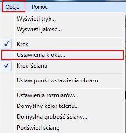 Zmiana długości przyciągania Aby zmienić długość skoku przyciągania