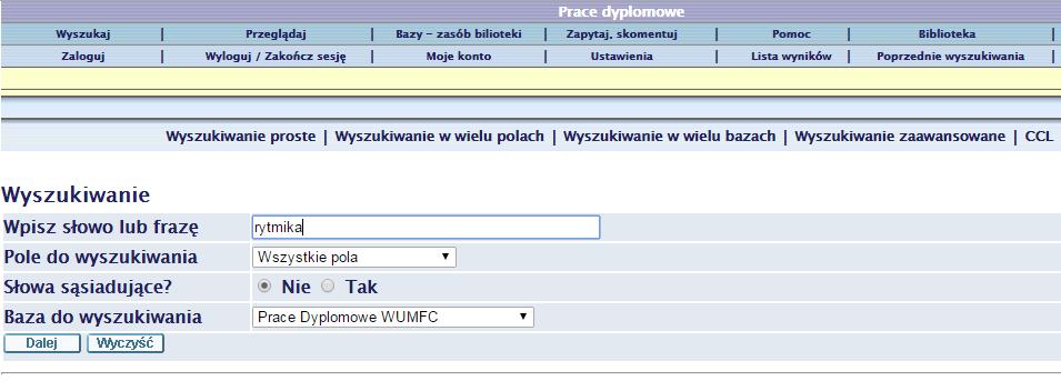 1. Wpisz termin wyszukiwawczy. 2.