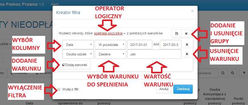 2016, a 30.11.2016, a jednocześnie osobą udzielającą jest człowiek o imieniu Jan (w imieniu i nazwisku zawiera się ciąg znaków Jan ).