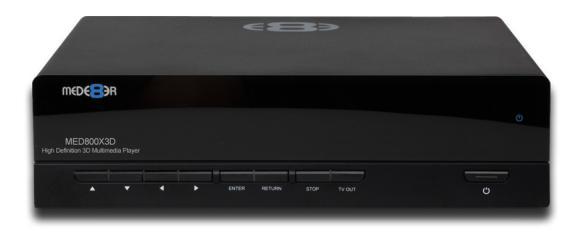 MED800X3D - multimedialny sieciowy odtwarzacz 3D MED800X3D-4000-4TB 1449 zł Mede8er MED800x3D jest wszechstronnym odtwarzaczem